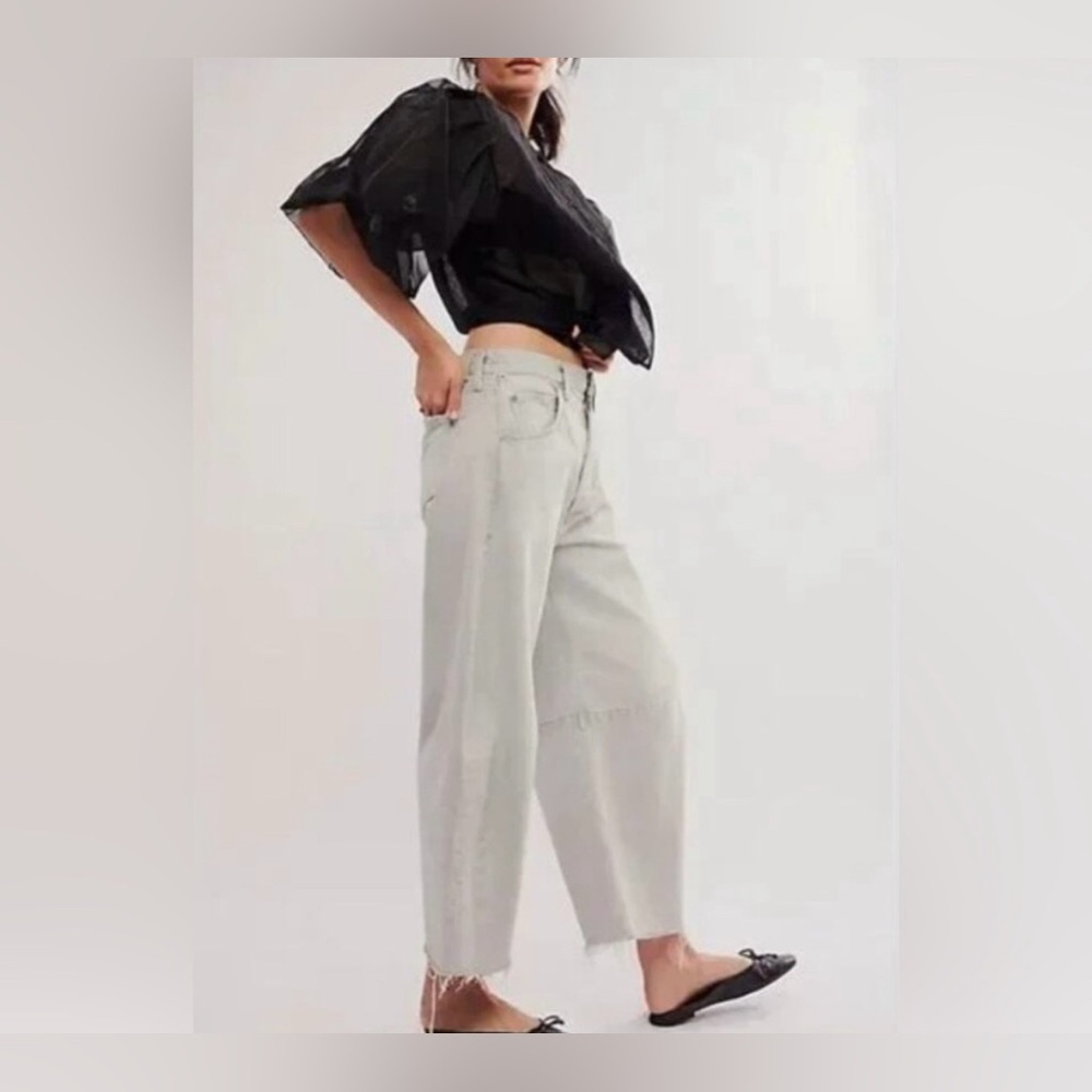NWOT Free People X Citizens Of Humanity High-Rise Horseshoe Barrel Jeans Size 28 - Picture 6 of 11